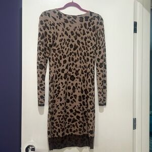 Carmen XS animal print very lightweight sweater dress